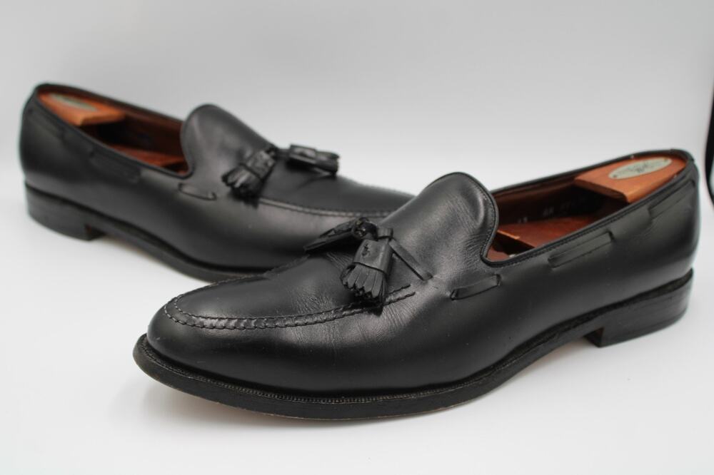 Size 13 AA - Allen Edmonds Grayson Shell Cordovan Tassel Loafer Black 8217